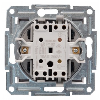 Выключатель одноклавишный Schneider Asfora самозажимной без рамки белый