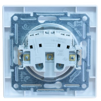 Розетка одинарная без заземления Schneider Asfora Белый