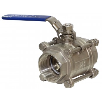 Кран шаровый Landee 2" Вн-Вн AISI 304 нержавеющий трехсоставной