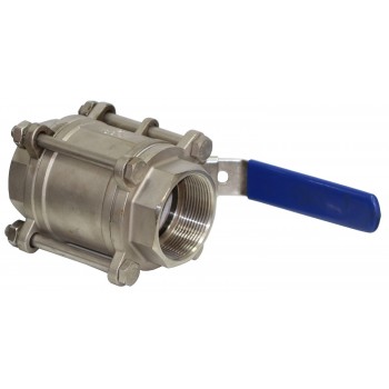Кран шаровый Landee 2" Вн-Вн AISI 304 нержавеющий трехсоставной