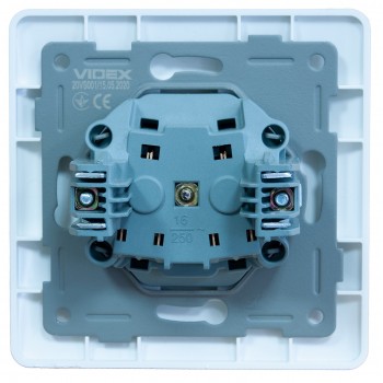 Розетка одинарная без заземления Videx Binera VF-BNSK1-W белая