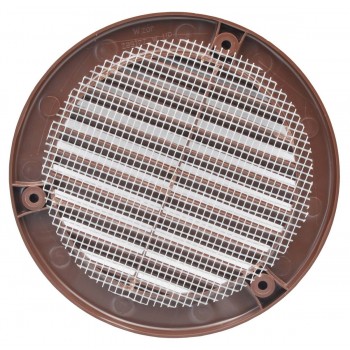Вентиляционная решетка Awenta TRU-14 BR d100 коричневая