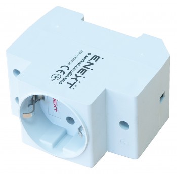 Розетка с установкой на DIN-рейку E.NEXT e.socket.pro.din.tms 230В L+N+PE IP20 с заземлением