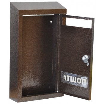 Почтовый металлический ящик индивидуальный коричневый