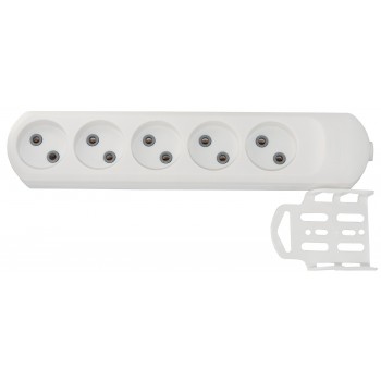 Колодка Neomax 5 гнезд без заземления белая