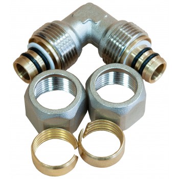 Колено обжимное Raftec 16x16мм UR-1616