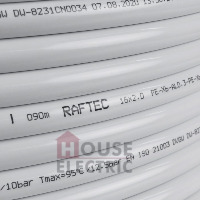 Труба металлопластиковая Raftec White (PEX-B/AL/PEX-B) (MPT1620) 16x2.0 мм