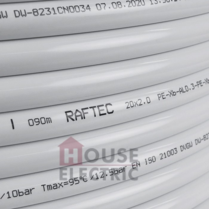 Труба металлопластиковая Raftec White (PEX-B/AL/PEX-B) (MPT2020) 20x2.0 мм