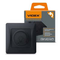 Светорегулятор (диммер) 200 Вт VIDEX BINERA черный графит