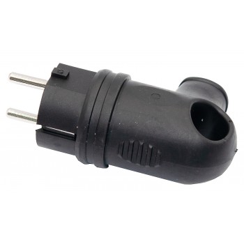 Вилка сетевая Titanum Standard TF-PL216IP-B IP44 16А с заземлением угловая чорная