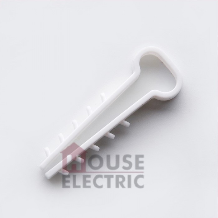 Дюбель-ёлочка для Плоских проводов Белый Electro House (пач 100шт) 10*5мм
