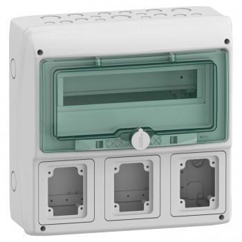 Щит распределительный Schneider Electric Mureva IP65 1x12 3-монтажных панелей