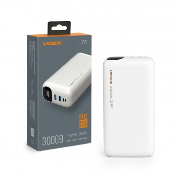 Повербанк 30000mAh Videx VPB-297 22.5W White