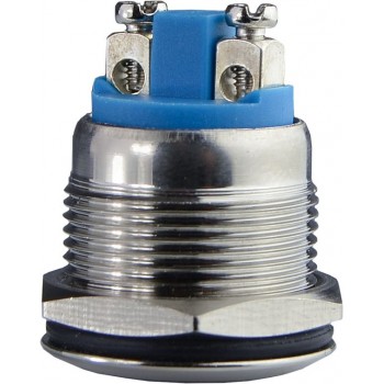 Кнопка металлическая плоская Аско-Укрем TY 19-211A Scr, (винтовое соединение), 1NO