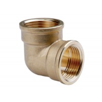 Угол латунный редукционный 3/4"x1/2" вн-вн.