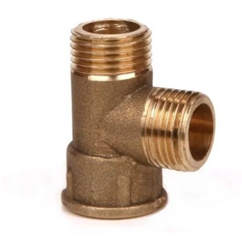 Тройник латунный редукционный 1/2"x3/4"x3/4" ВНН