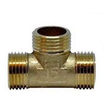 Тройник латунный редукционный 1/2"x1/2"x3/4" ННН