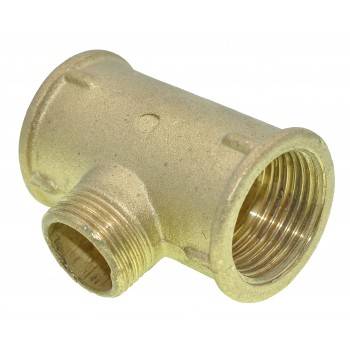 Тройник латунный редукционный 1"x3/4"x1" ВНВ