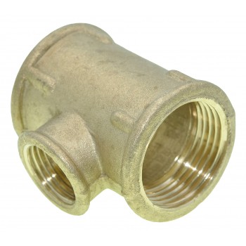 Тройник латунный редукционный 1"x1/2"x1" ВВВ