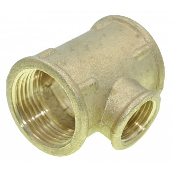 Тройник латунный редукционный 1"x1/2"x1" ВВВ