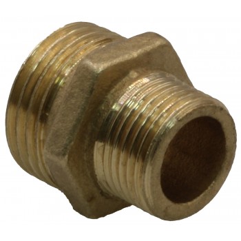 Ниппель редукционный латунный 1/2"x3/8"