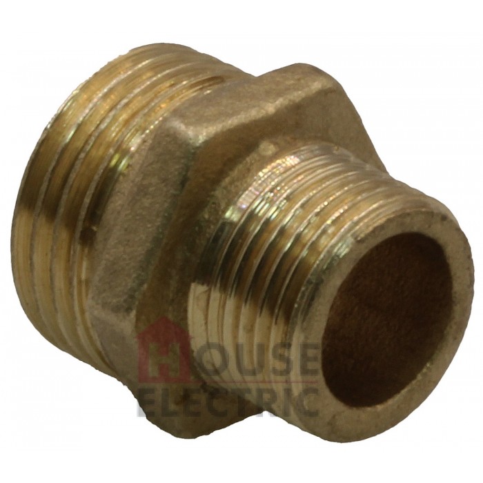 Ниппель редукционный латунный 1/2"x3/8"