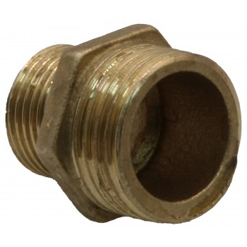 Ниппель редукционный латунный 1/2"x3/8"