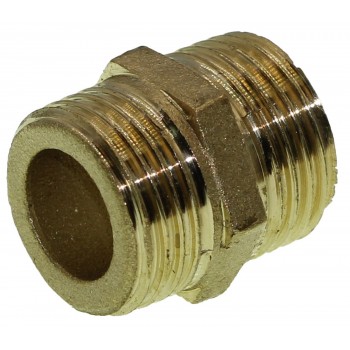 Ниппель соединительный латунный 1/2"