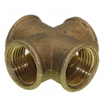 Крестовина латунная 1/2" ВВВВ