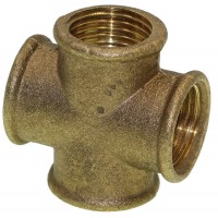 Крестовина латунная 1/2" ВВВВ