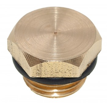 Заглушка наружная латунная 1/4" с прокладкой усиленная