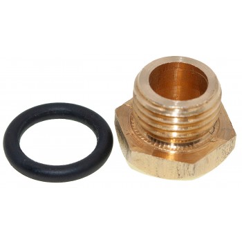 Заглушка наружная латунная 1/4" с прокладкой усиленная