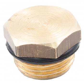 Заглушка наружная латунная 3/8" с прокладкой усиленная