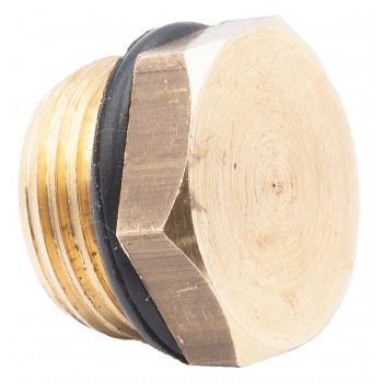 Заглушка наружная латунная 3/8" с прокладкой усиленная