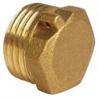 Заглушка наружная латунная 1/2" с отверстием под пломбу