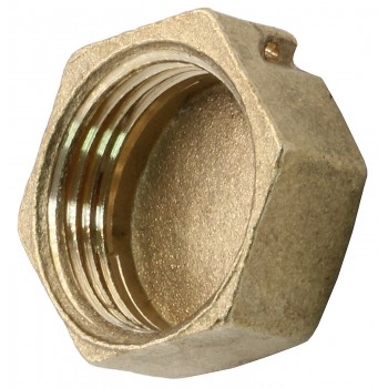 Заглушка внутренняя латунная 3/4" с отверстием под пломбу