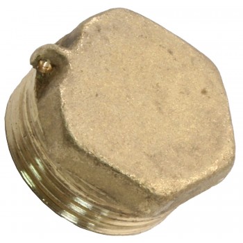 Заглушка наружная латунная 3/4" с отверстием под пломбу
