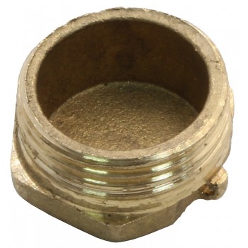 Заглушка наружная латунная 3/4" с отверстием под пломбу