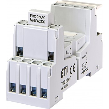 Цоколь ETI ERB4-T тип T, 6A 300V AC, для промежуточного реле ERM4