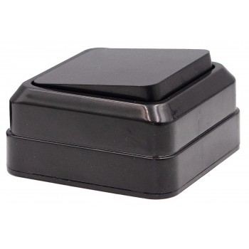 Выключатель одноклавишный накладной Lumano Rodina, черный