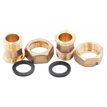 Комплект штуцеров 1/2" 0,29 мм с накидной гайкой для счетчика воды