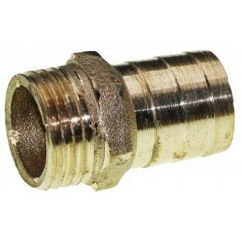 Штуцер латунный для шланга D 18 мм. с наружным резьбовым соединением 1/2"