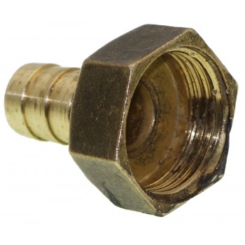 Штуцер латунный для шланга D 14 мм с внутренним резьбовым соединением 3/4"