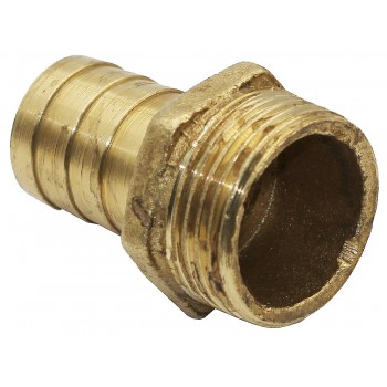 Штуцер латунный для шланга D 18 мм. с наружным резьбовым соединением 3/4"