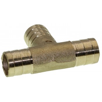 Тройник латунный для шланга (штуцерный) 16 мм
