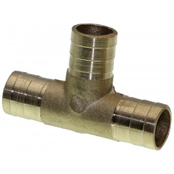 Тройник латунный для шланга (штуцерный) 16 мм