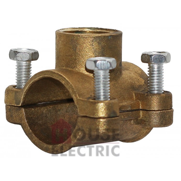 Врезка муфтовая латунная на трубу 1/2" с выходом 1/2"