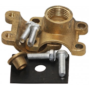 Врезка муфтовая латунная на трубу 3/4" с выходом 1/2"