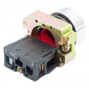 Кнопка управления без подсветки плоская E.NEXT e.mb.ba42 1NС красная, без фиксации