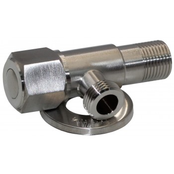 Кран приборный угловой с керамическим запорным элементом Qprofessional NV-QP888 1/2x1/2